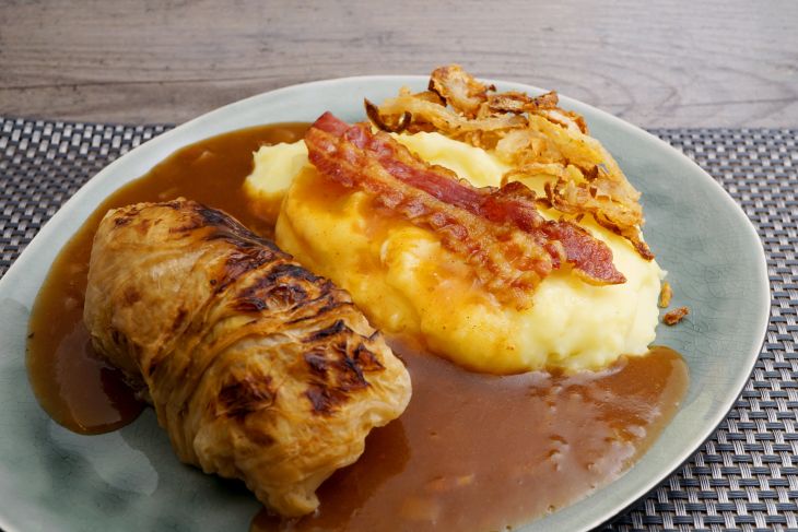 Kohlrouladen mit Sahnepüree